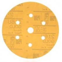 3M™ Hookit™ Gold Disc Dust Free 216U, 01072, 6 in, P500 grade, 100 discs per carton, 4 cartons per case