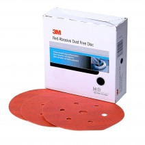 3M Red Abrasive Hookit Disc, Dust Free, 6"", P500 Grit, 50 Per Box