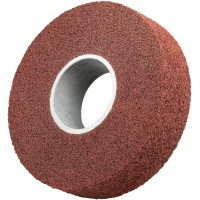 3M Scotch-Brite MF-WL Convolute Aluminum Oxide Medium Deburring Wheel - Medium Grade - Arbor Attachment - 8 in Dia 3 in Center Hole - Thickness 2 in - 4500 Max RPM - 01876 [PRICE is per WHEEL]