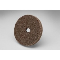 3M Scotch-Brite XL-UW Unitized Aluminum Oxide Medium Deburring Wheel - Medium Grade - Arbor Attachment - 2 in Dia 3/16 in Center Hole - Thickness 1/8 in - 22100 Max RPM - 15512 [PRICE is per WHEEL]