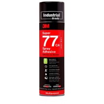 3M™ Super 77™ CA Multi-Purpose Spray Adhesive - Low VOC< 25% Clear, Net Wt 18.0 oz, 12 ea/Case