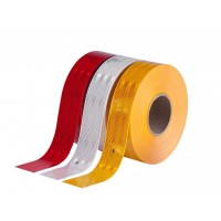  3M Radium Reflective Warning Tape Waterproof For Multipurpose Uses Sticker High Intensity Conspicuity (50 Meter, Red)
