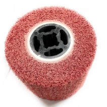 Signi Non Woven Wire Abrasive Drawing Polishing Burnishing Wheel Flap Brush for Surface Treatment Stainless Steel, Aluminum, Copper,Metal 120x100x19mm (80 Grit)