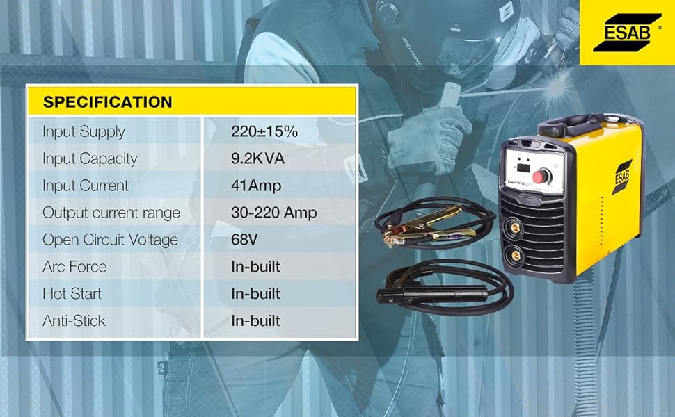 ESAB-Xpert-Weld-220i-inverter-IGBT-single-phase-heavy-duty-portable-220Amp-weldi