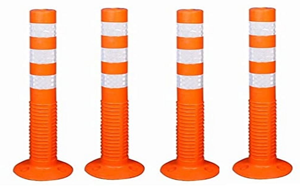 Flexible-Spring-Parking-Post-Barrier-High-Grade-Polyurethane-Material-With-3-Whi