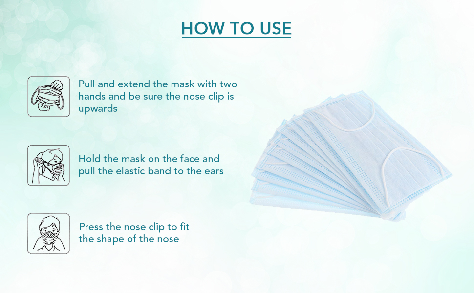 TeeBustrr-Unisex-Non-Woven-Fabric-Disposable-Surgical-Mask-with-Nose-Pin-Blue-Wi