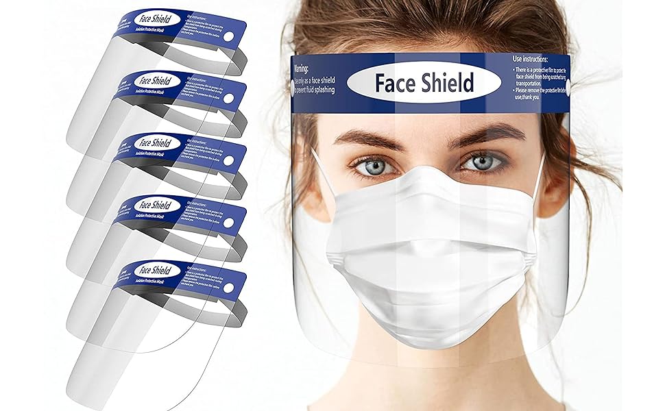 Xtore-Full-Face-Transparent-Breathable-Face-shield-Pack-of-6-B089T7BB5K